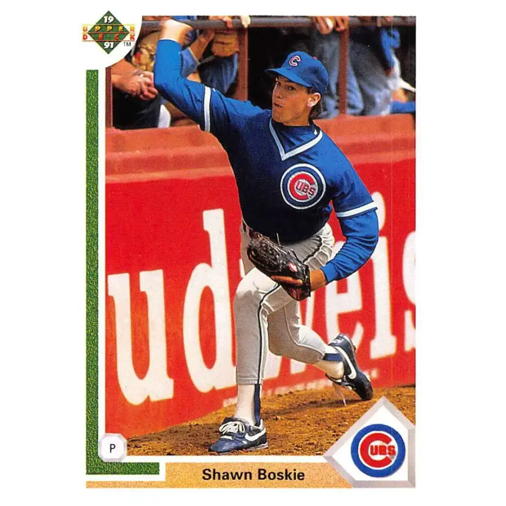 1991 Upper Deck #471 Shawn Boskie UER NM-MT Chicago Cubs Baseball Card - Baseball Card Single
