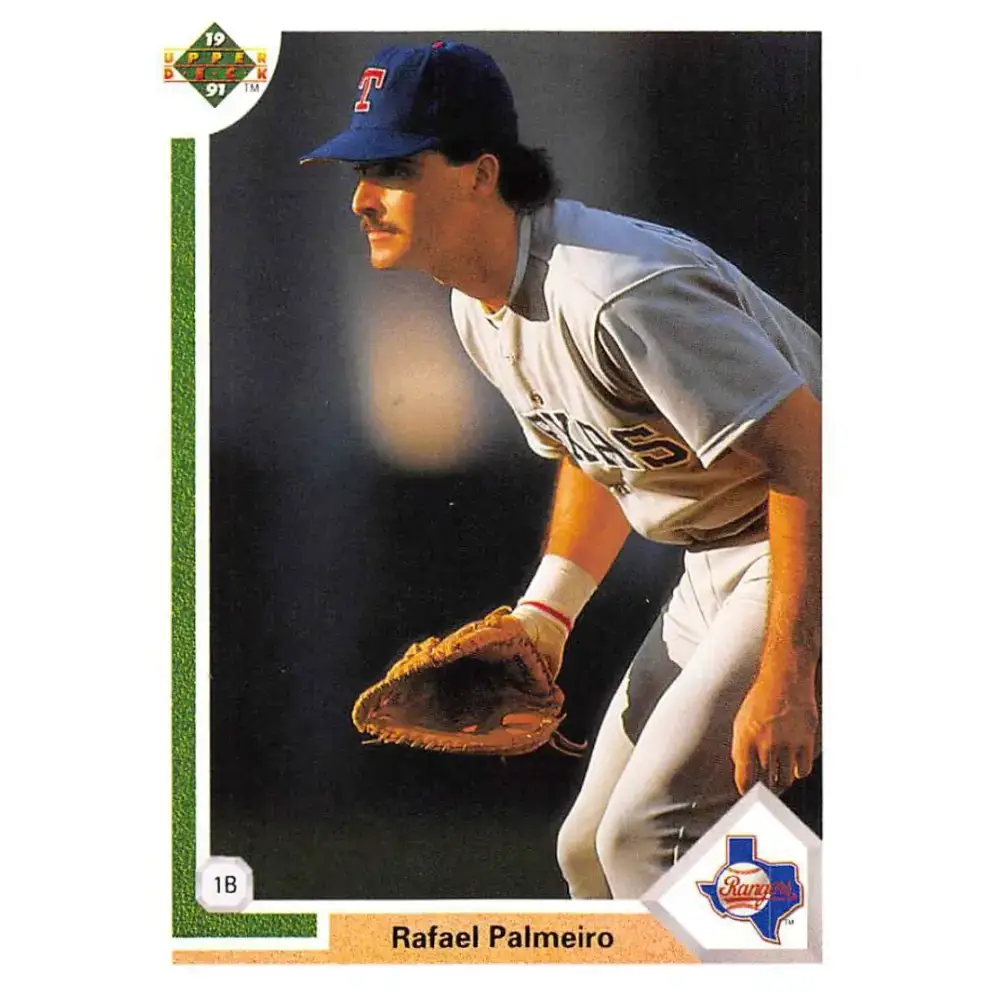 1991 Upper Deck #474 Rafael Palmeiro NM-MT Texas Rangers Baseball Card - Baseball Card Single
