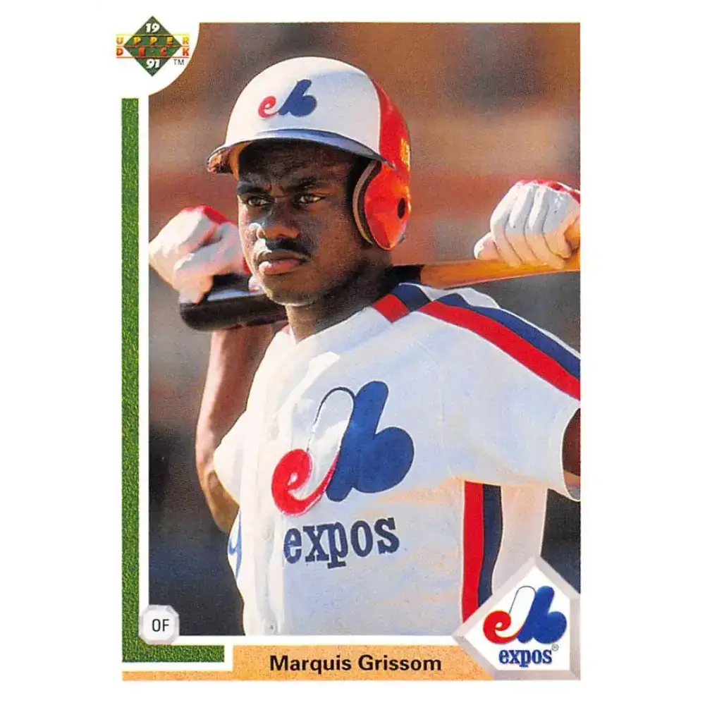 1991 Upper Deck #477 Marquis Grissom EX Excellent Montreal Expos Baseball Card - Baseball Card Single