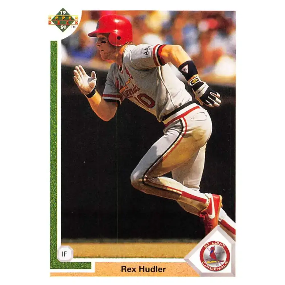 1991 Upper Deck #482 Rex Hudler EX Excellent St. Louis Cardinals Baseball Card - Baseball Card Single