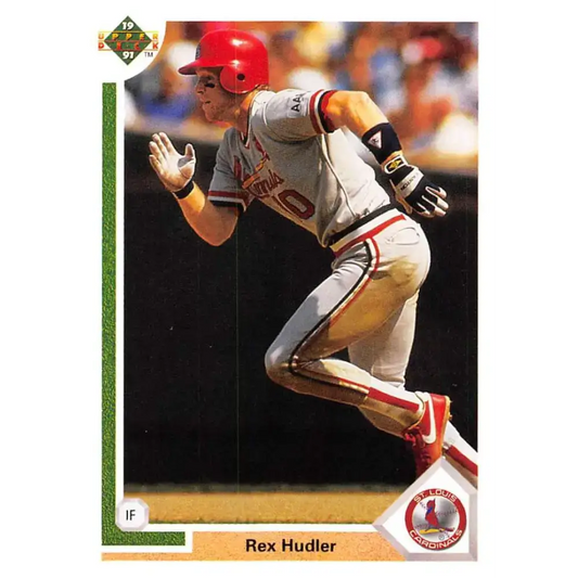 1991 Upper Deck #482 Rex Hudler NM-MT St. Louis Cardinals Baseball Card - Baseball Card Single