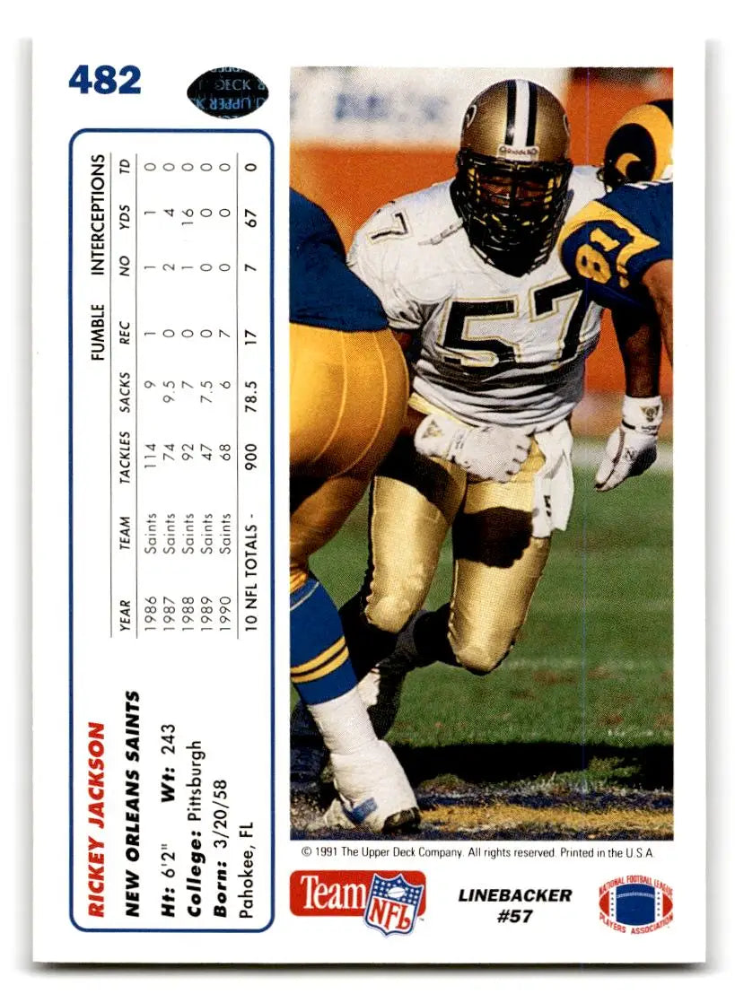 1991 Upper Deck #482b Rickey Jackson - Football Card Single