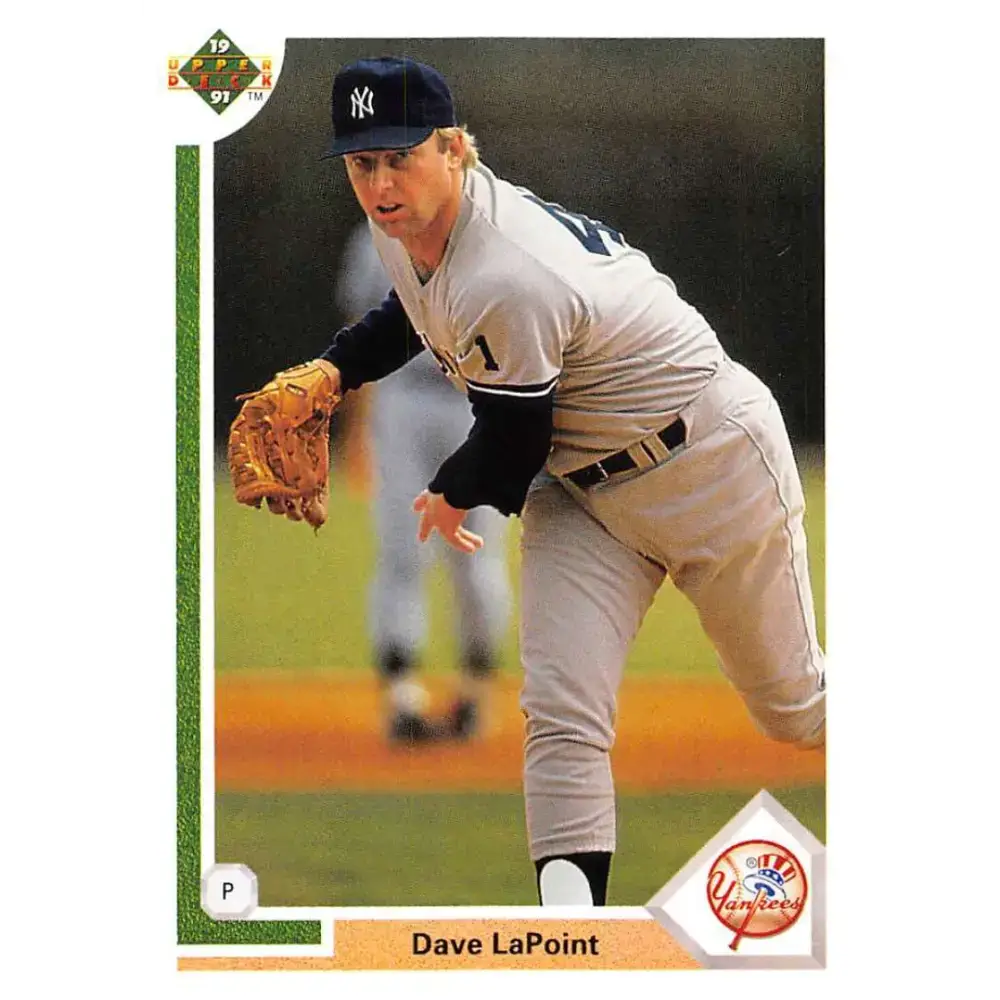 1991 Upper Deck #483 Dave LaPoint EX Excellent New York Yankees Baseball Card - Baseball Card Single