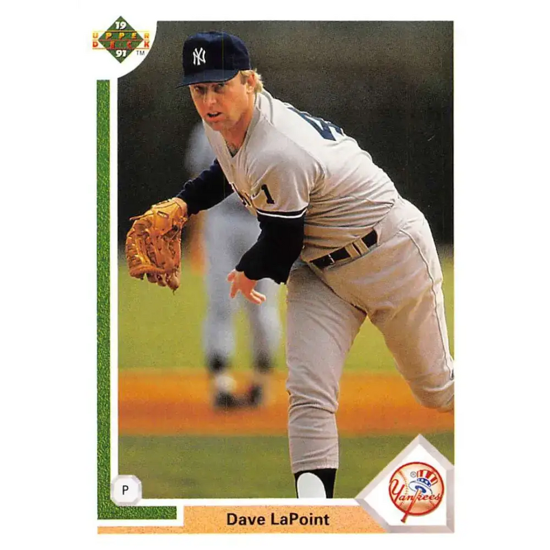 1991 Upper Deck #483 Dave LaPoint EX Excellent New York Yankees Baseball Card - Baseball Card Single