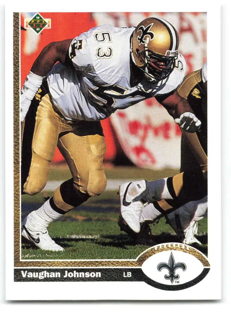 1991 Upper Deck #484 Vaughan Johnson NM-MT New Orleans Saints Football Card - Football Card Single
