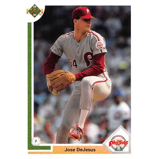 1991 Upper Deck #486 Jose DeJesus NM-MT Philadelphia Phillies Baseball Card - Baseball Card Single