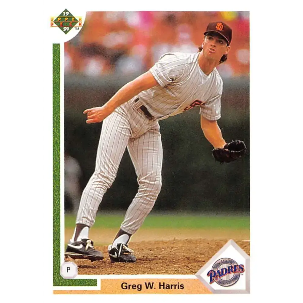 1991 Upper Deck #489 Greg Harris NM-MT San Diego Padres Baseball Card - Baseball Card Single
