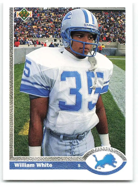 1991 Upper Deck #49 William White NM-MT Detroit Lions Football Card - Football Card Single