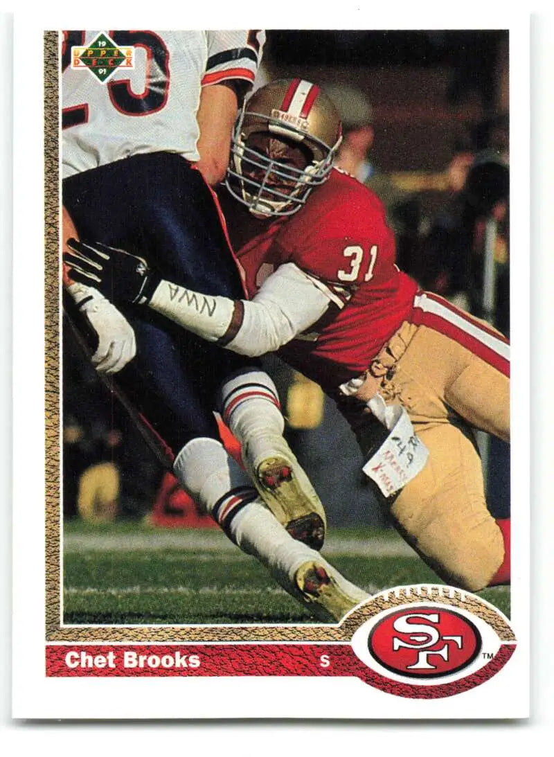 1991 Upper Deck #492 Chet Brooks NM-MT San Francisco 49ers Football Card - Football Card Single
