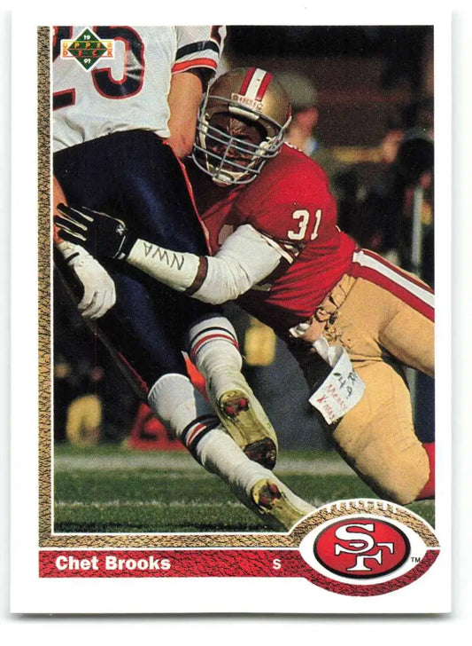 1991 Upper Deck #492 Chet Brooks NM-MT San Francisco 49ers Football Card - Football Card Single