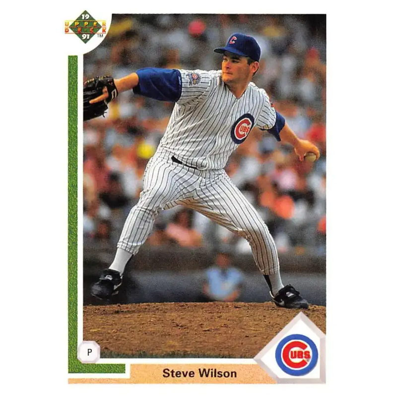 1991 Upper Deck #493 Steve Wilson EX Excellent Chicago Cubs Baseball Card - Baseball Card Single