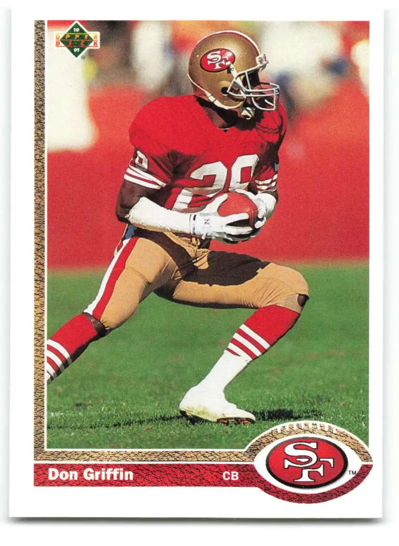 1991 Upper Deck #494 Don Griffin NM-MT San Francisco 49ers Football Card - Football Card Single