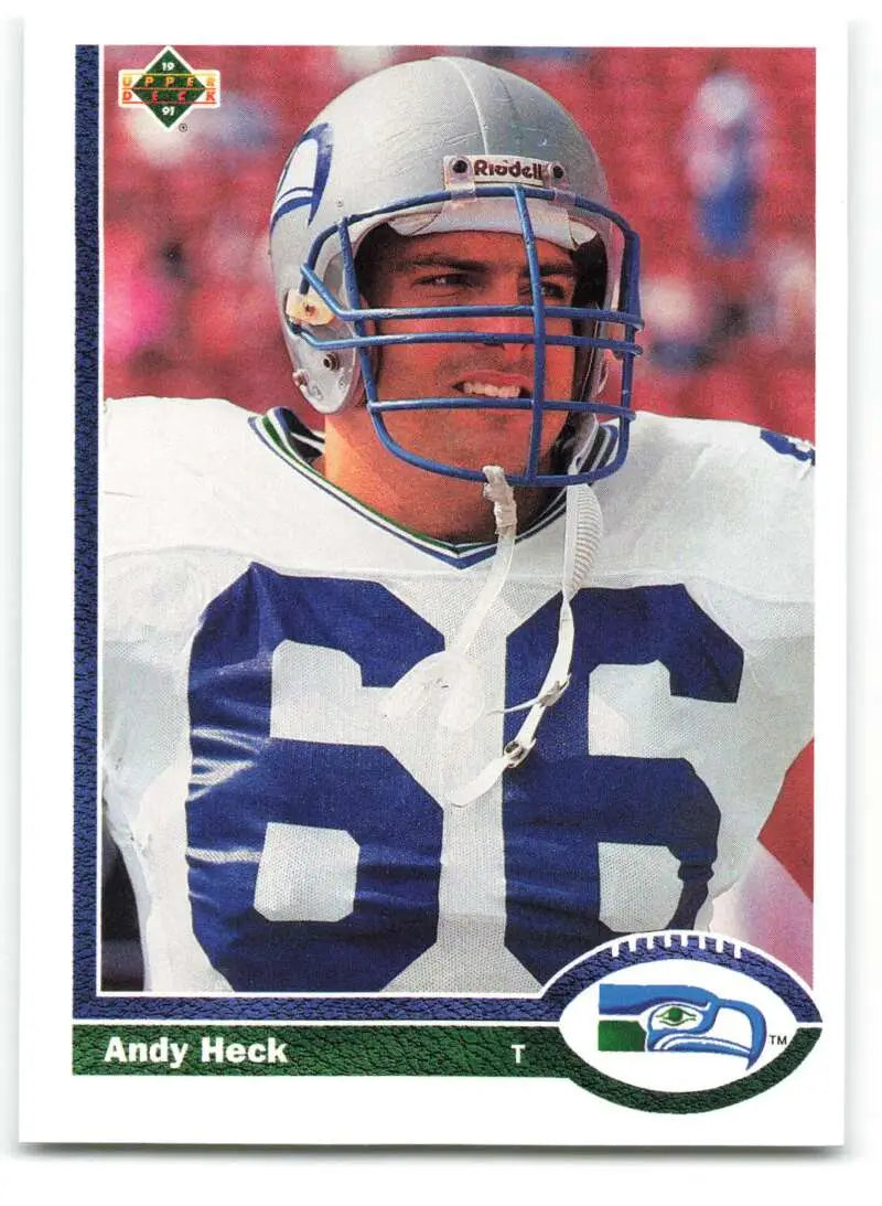 1991 Upper Deck #495 Andy Heck NM-MT Seattle Seahawks Football Card - Football Card Single