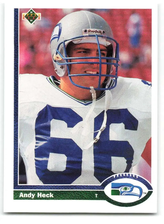 1991 Upper Deck #495 Andy Heck NM-MT Seattle Seahawks Football Card - Football Card Single
