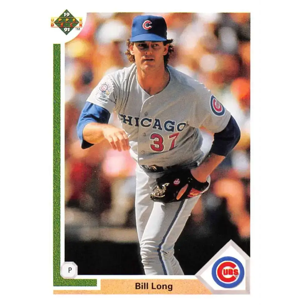1991 Upper Deck #495 Bill Long EX Excellent Chicago Cubs Baseball Card - Baseball Card Single