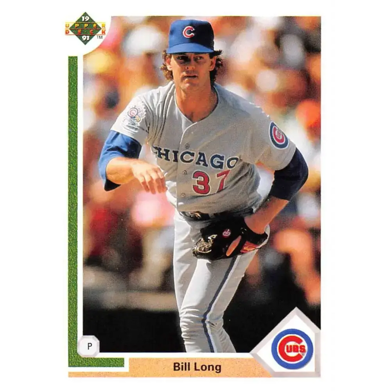 1991 Upper Deck #495 Bill Long EX Excellent Chicago Cubs Baseball Card - Baseball Card Single