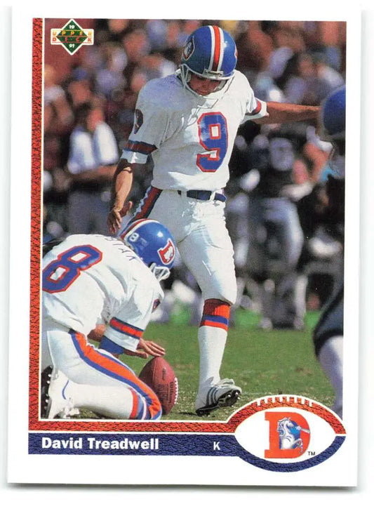 1991 Upper Deck #496 David Treadwell NM-MT Denver Broncos Football Card - Football Card Single