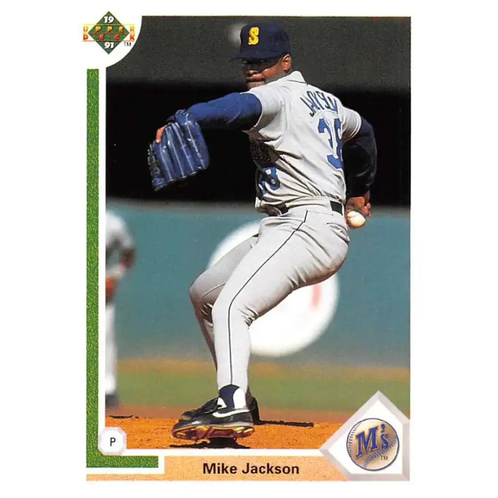 1991 Upper Deck #496 Mike Jackson NM-MT Seattle Mariners Baseball Card - Baseball Card Single