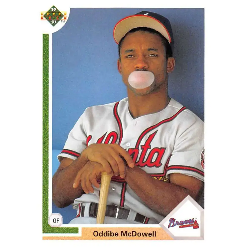 1991 Upper Deck #497 Oddibe McDowell NM-MT Atlanta Braves Baseball Card - Baseball Card Single