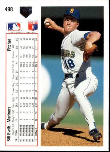Vintage 1991 Upper Deck Bill Swift Mariners baseball card with original gloss