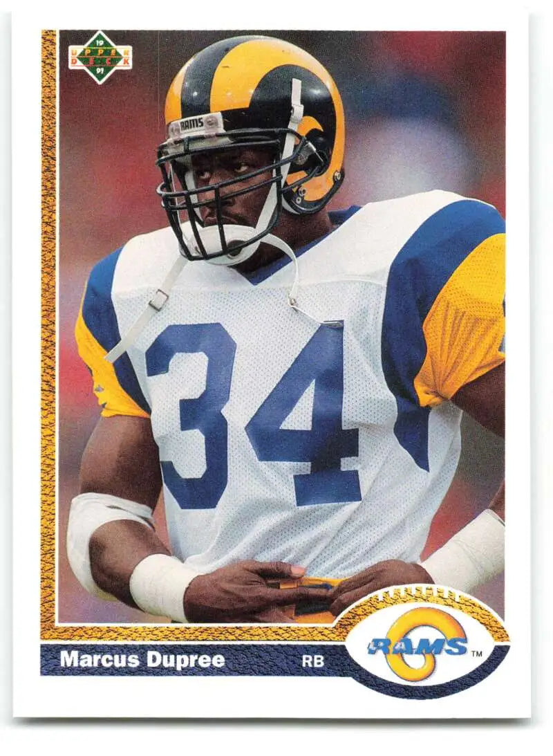 1991 Upper Deck #499 Marcus Dupree NM-MT Los Angeles Rams Football Card - Football Card Single
