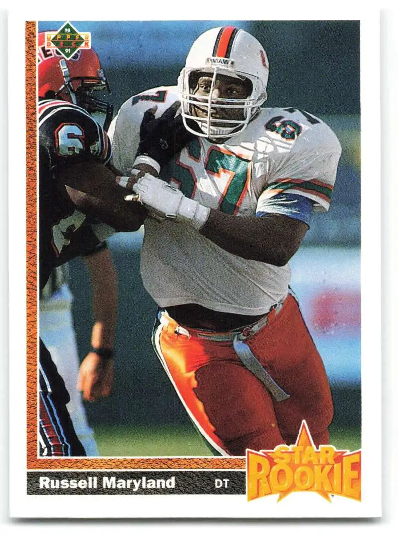 1991 Upper Deck #5 Russell Maryland NM-MT RC Rookie Dallas Cowboys Football Card - Football Card Single