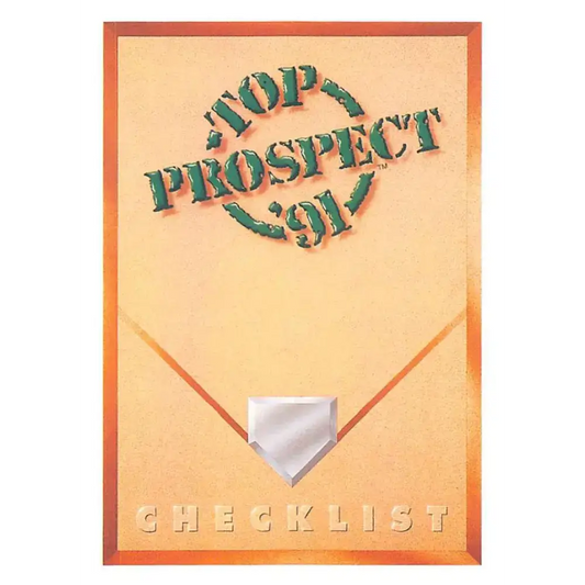1991 Upper Deck #50 Top Prospect Checklist NM-MT Checklist Baseball Card - Baseball Card Single