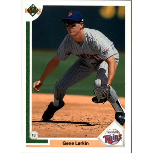1991 Upper Deck #501 Gene Larkin EX Excellent Minnesota Twins Baseball Card - Baseball Card Single