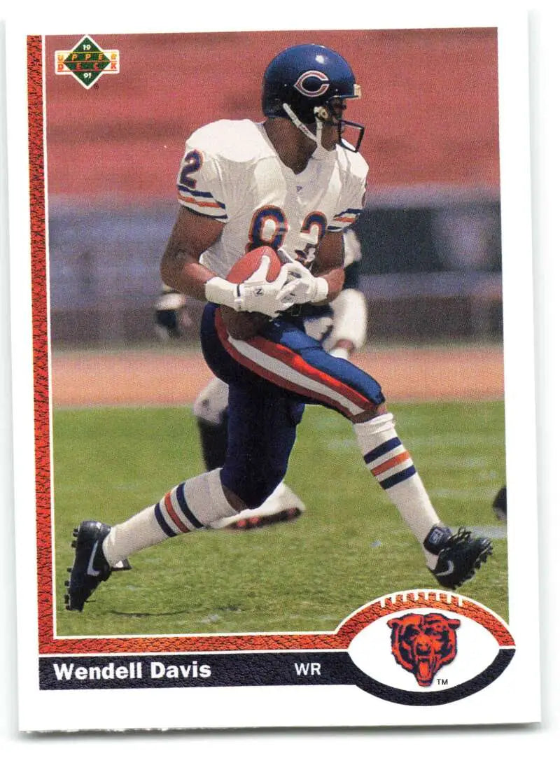 1991 Upper Deck #501 Wendell Davis NM-MT Chicago Bears Football Card - Football Card Single