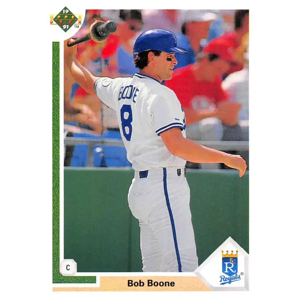 1991 Upper Deck #502 Bob Boone EX Excellent Kansas City Royals Baseball Card - Baseball Card Single