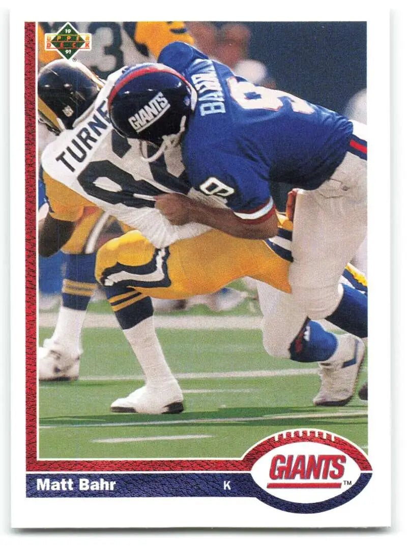1991 Upper Deck #502 Matt Bahr NM-MT New York Giants Football Card - Football Card Single
