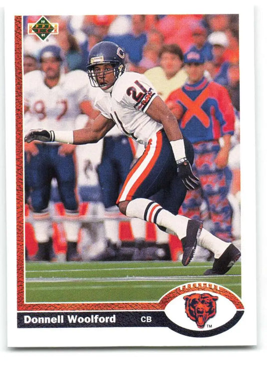 1991 Upper Deck #505 Donnell Woolford NM-MT Chicago Bears Football Card - Football Card Single