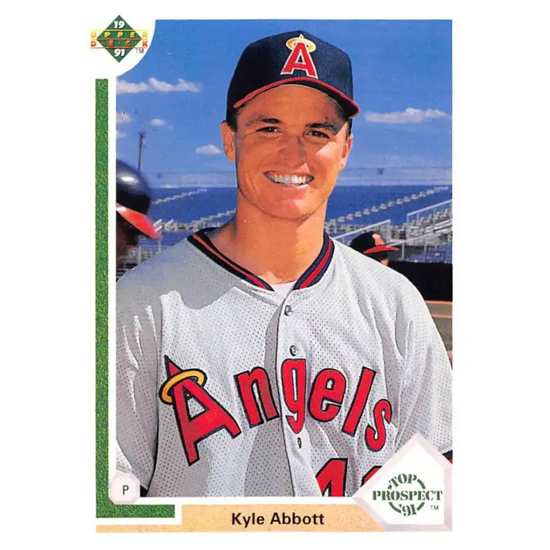 1991 Upper Deck #51 Kyle Abbott EX Excellent California Angels Baseball Card - Baseball Card Single