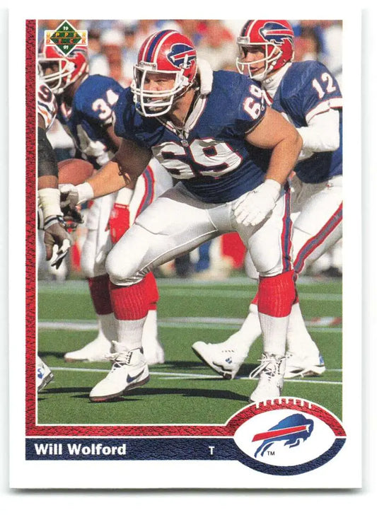 1991 Upper Deck #510 Will Wolford NM-MT Buffalo Bills Football Card - Football Card Single