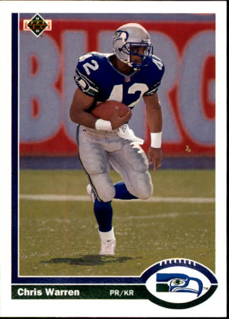 1991 Upper Deck #513 Chris Warren NM-MT Seattle Seahawks Football Card - Football Card Single