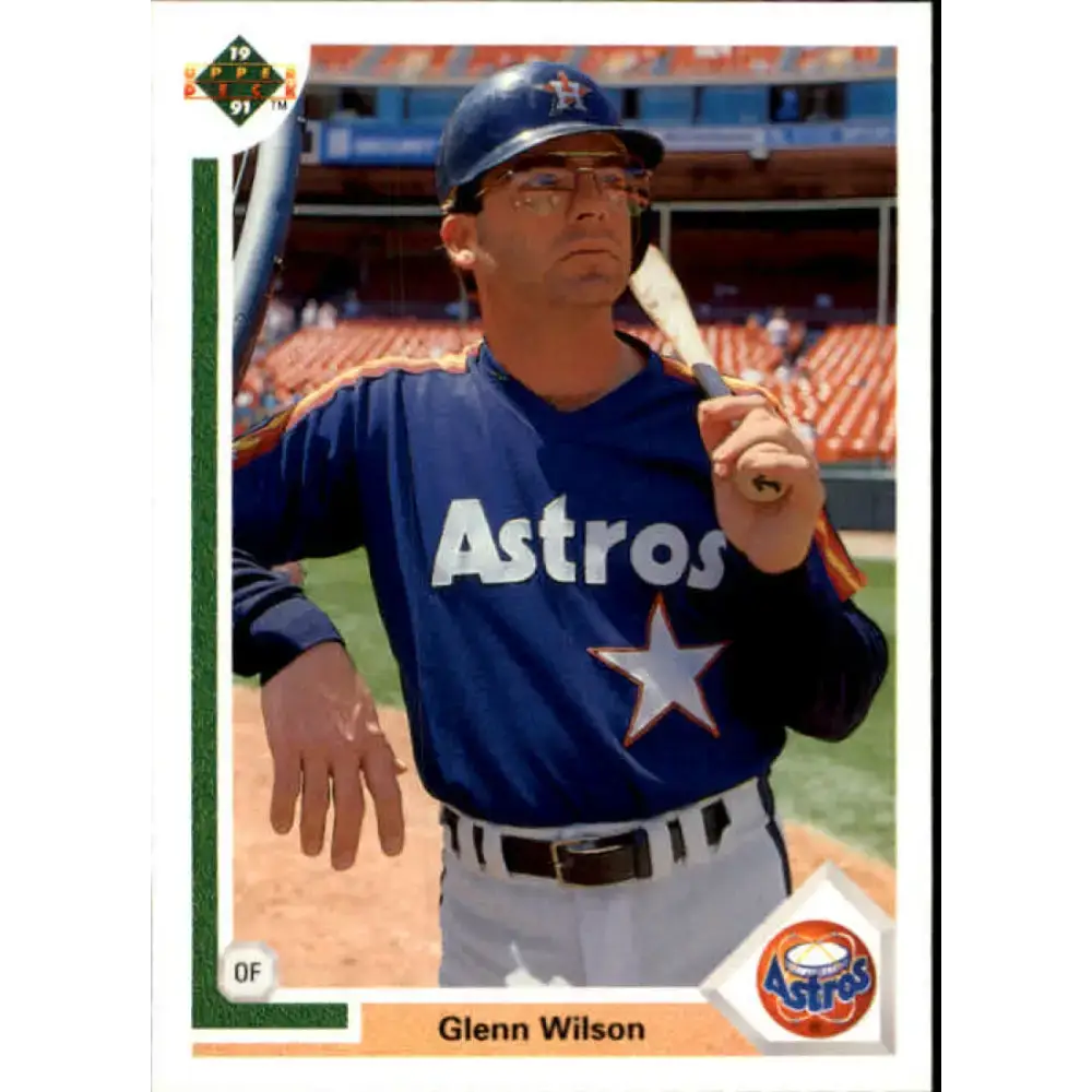 1991 Upper Deck #515 Glenn Wilson EX Excellent Houston Astros Baseball Card - Baseball Card Single