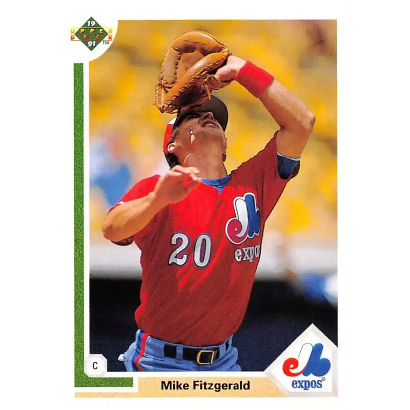 1991 Upper Deck #516 Mike Fitzgerald EX Excellent Montreal Expos Baseball Card - Baseball Card Single