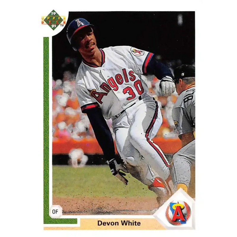 1991 Upper Deck #517 Devon White EX Excellent California Angels Baseball Card - Baseball Card Single