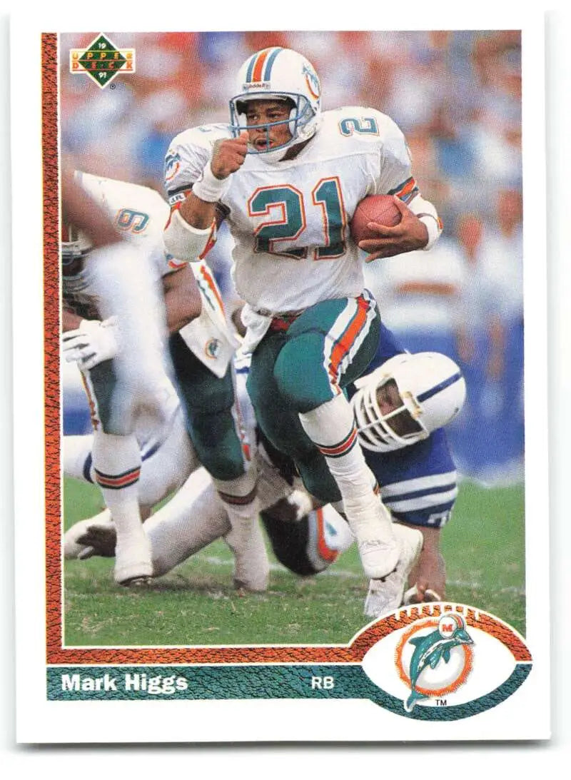 1991 Upper Deck #517 Mark Higgs NM-MT RC Rookie Miami Dolphins Football Card - Football Card Single
