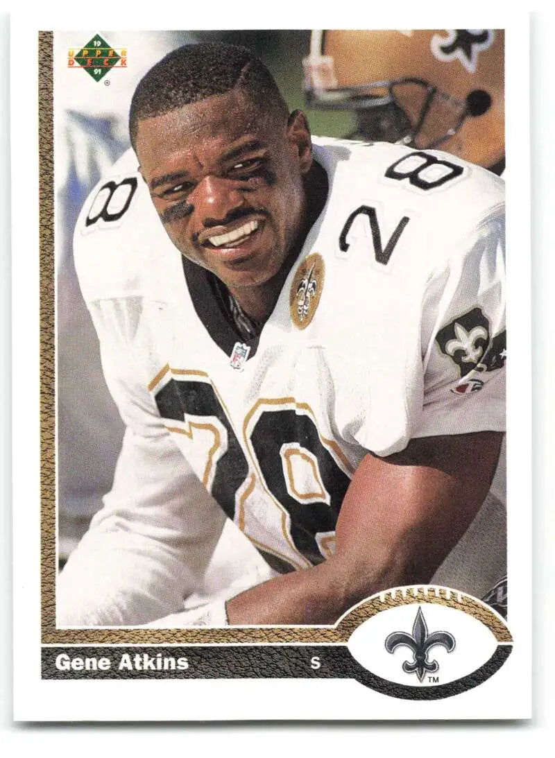 1991 Upper Deck #520 Gene Atkins NM-MT New Orleans Saints Football Card - Football Card Single