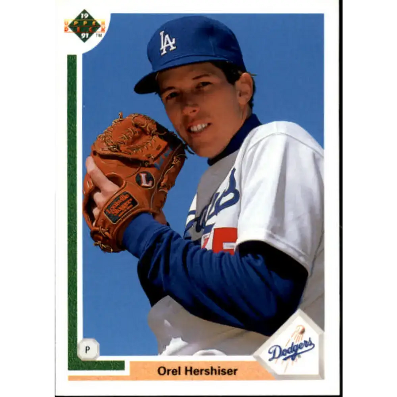 1991 Upper Deck #524 Orel Hershiser EX Excellent Los Angeles Dodgers Baseball Card - Baseball Card Single