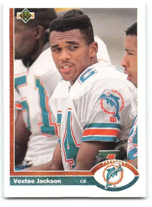 1991 Upper Deck #528 Vestee Jackson NM-MT Miami Dolphins Football Card - Football Card Single