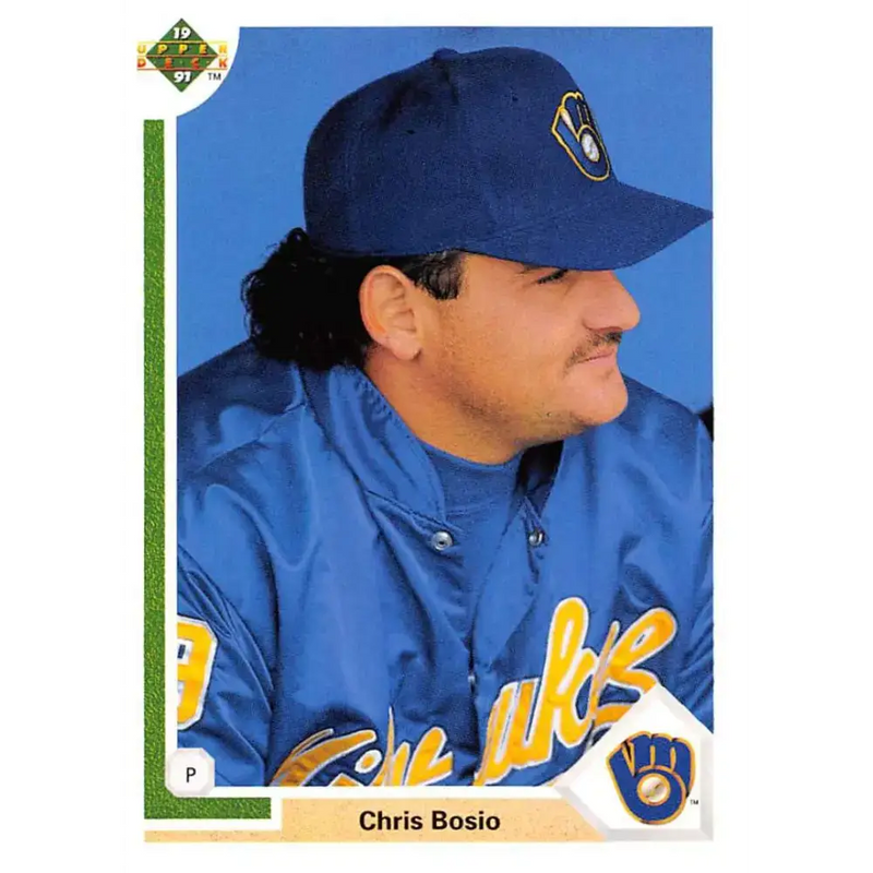 1991 Upper Deck #529 Chris Bosio EX Excellent Milwaukee Brewers Baseball Card - Baseball Card Single