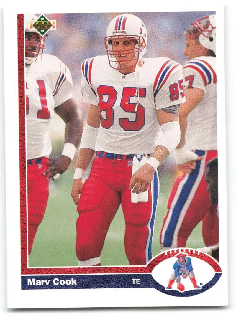 1991 Upper Deck #534 Marv Cook NM-MT New England Patriots Football Card - Football Card Single
