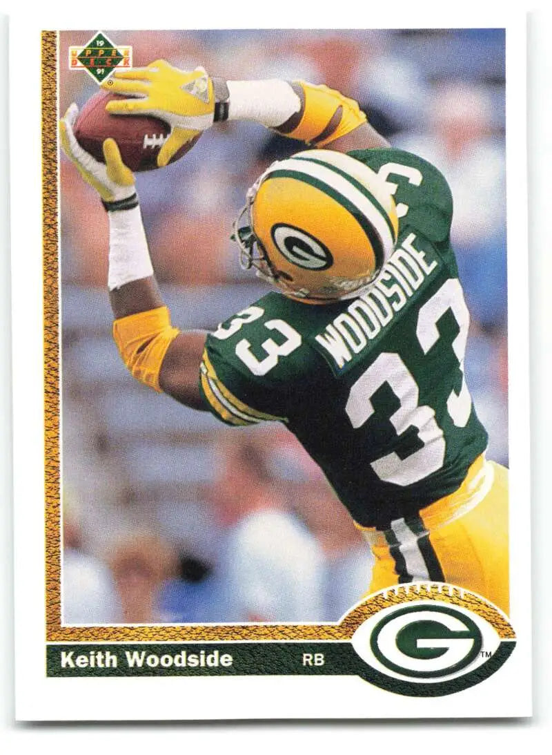 1991 Upper Deck #536 Keith Woodside NM-MT Green Bay Packers Football Card - Football Card Single
