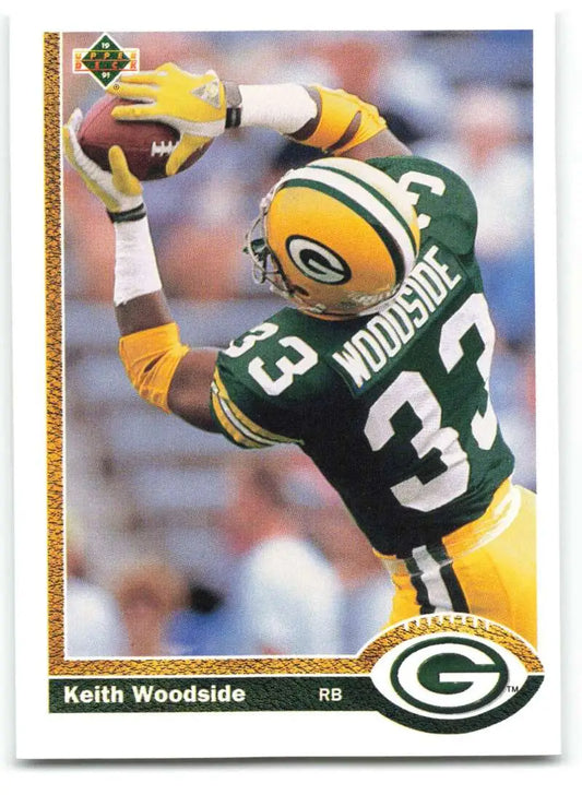 1991 Upper Deck #536 Keith Woodside NM-MT Green Bay Packers Football Card - Football Card Single
