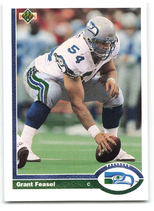 1991 Upper Deck #538 Grant Feasel NM-MT Seattle Seahawks Football Card - Football Card Single