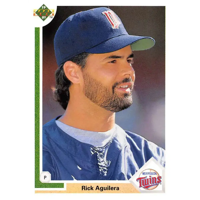 1991 Upper Deck #542 Rick Aguilera EX Excellent Minnesota Twins Baseball Card - Baseball Card Single
