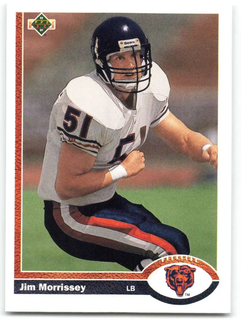 1991 Upper Deck #547 Jim Morrissey NM-MT RC Rookie Chicago Bears Football Card - Football Card Single