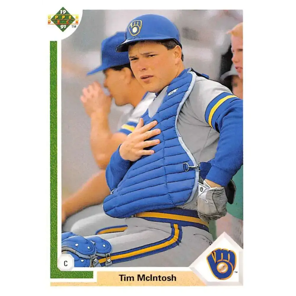 1991 Upper Deck #547 Tim McIntosh EX Excellent Milwaukee Brewers Baseball Card - Baseball Card Single